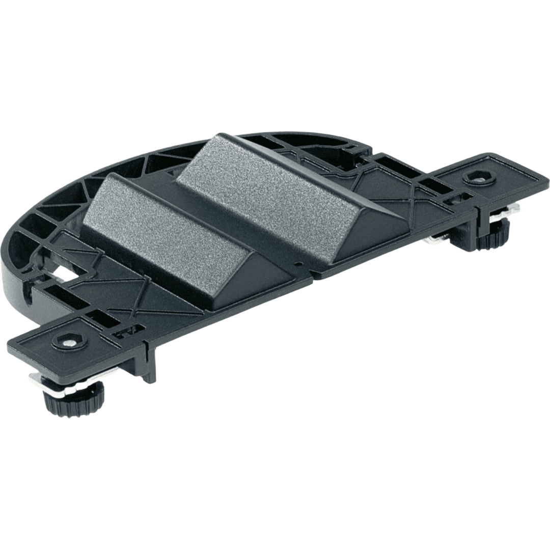 Black plastic handrail fence accessory designed for precise woodworking joinery in Festool Domino tools collection under $100