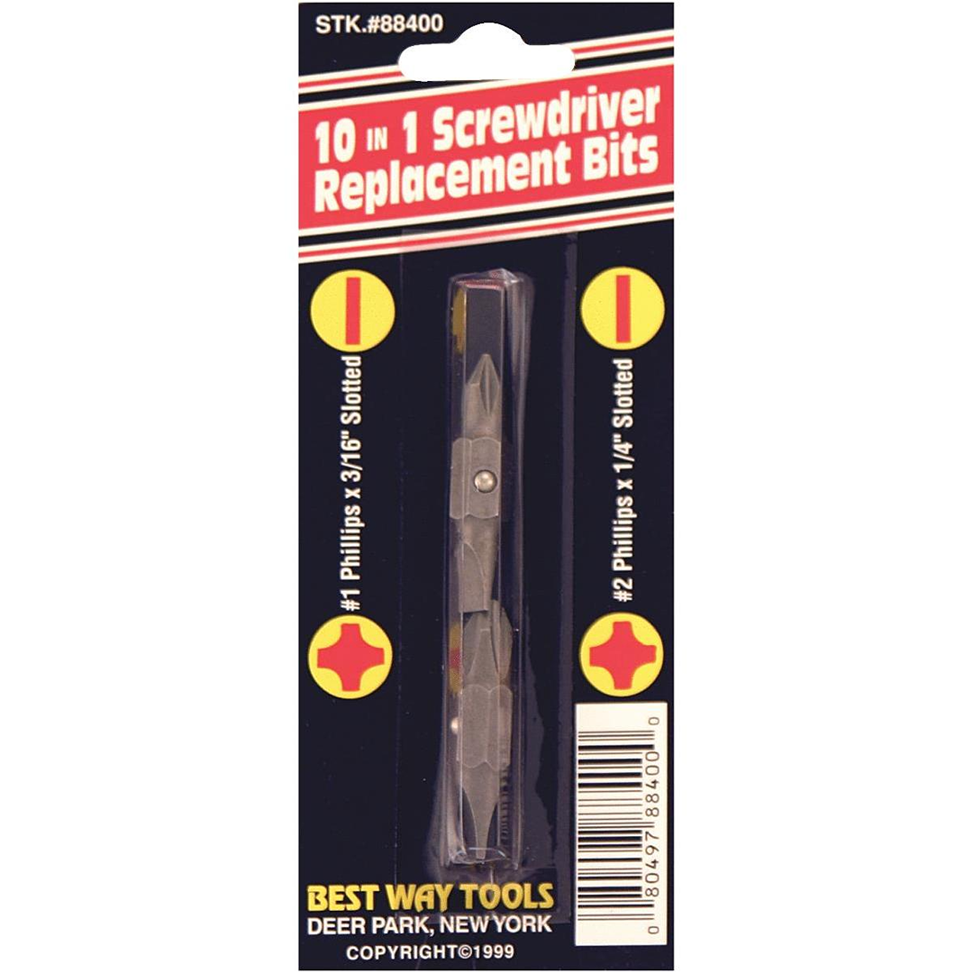 Package of double-ended Phillips screwdriver replacement bits for home improvement in tool accessories collections