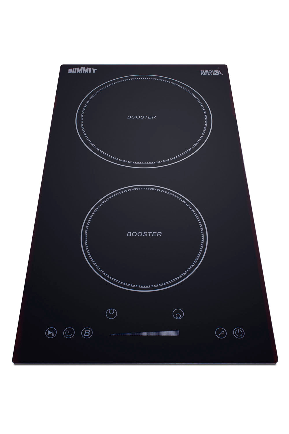 Black glass electric 2-zone induction cooktop with touch controls from Kitchen & Kitchenware appliances collection