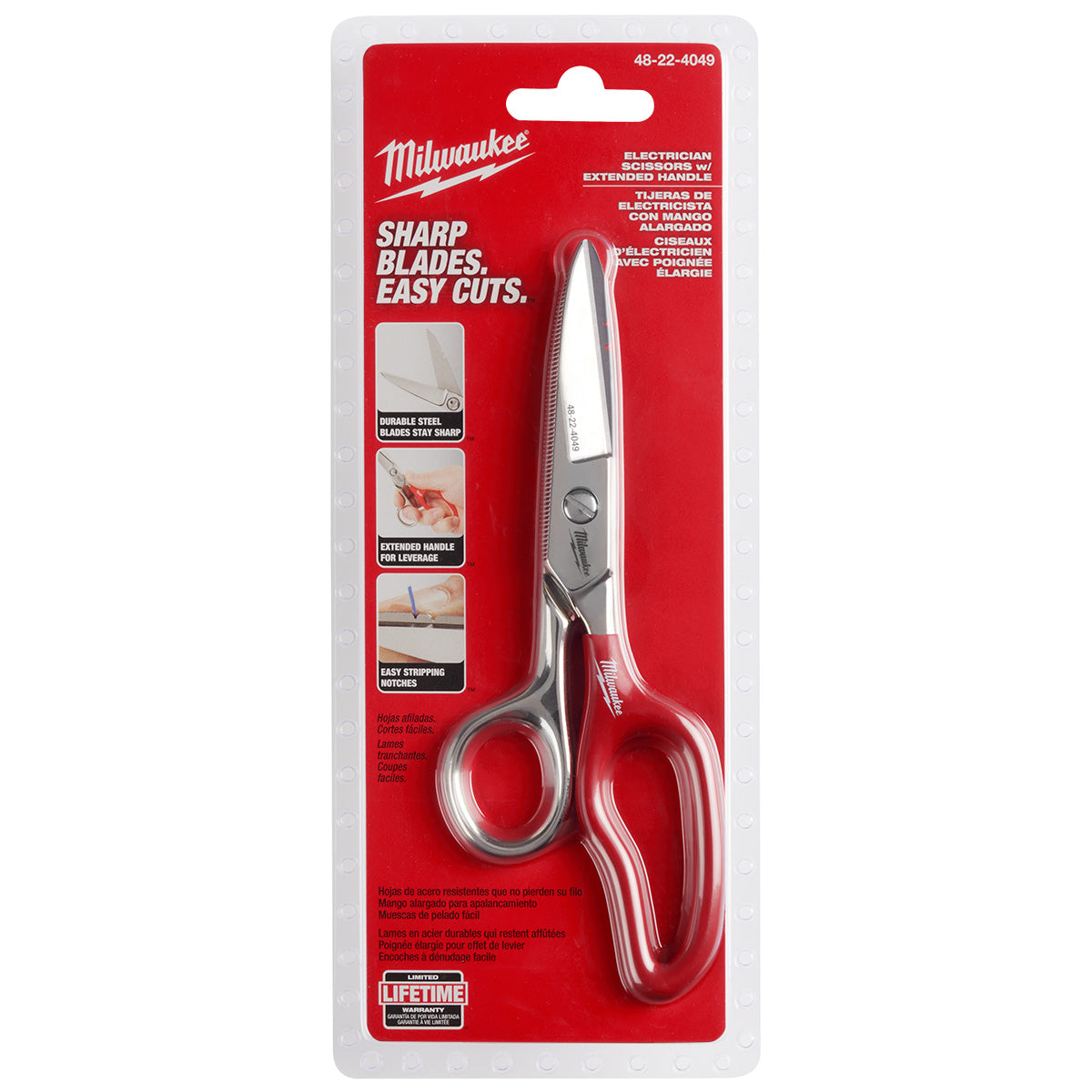 Milwaukee Electrician Scissors with Extended Handle