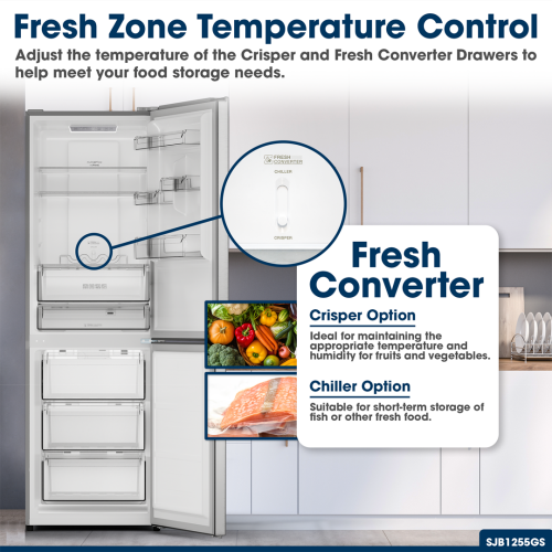 11.5 CF Counter-Depth Bottom-Mount Refrigerator, 24" Wide