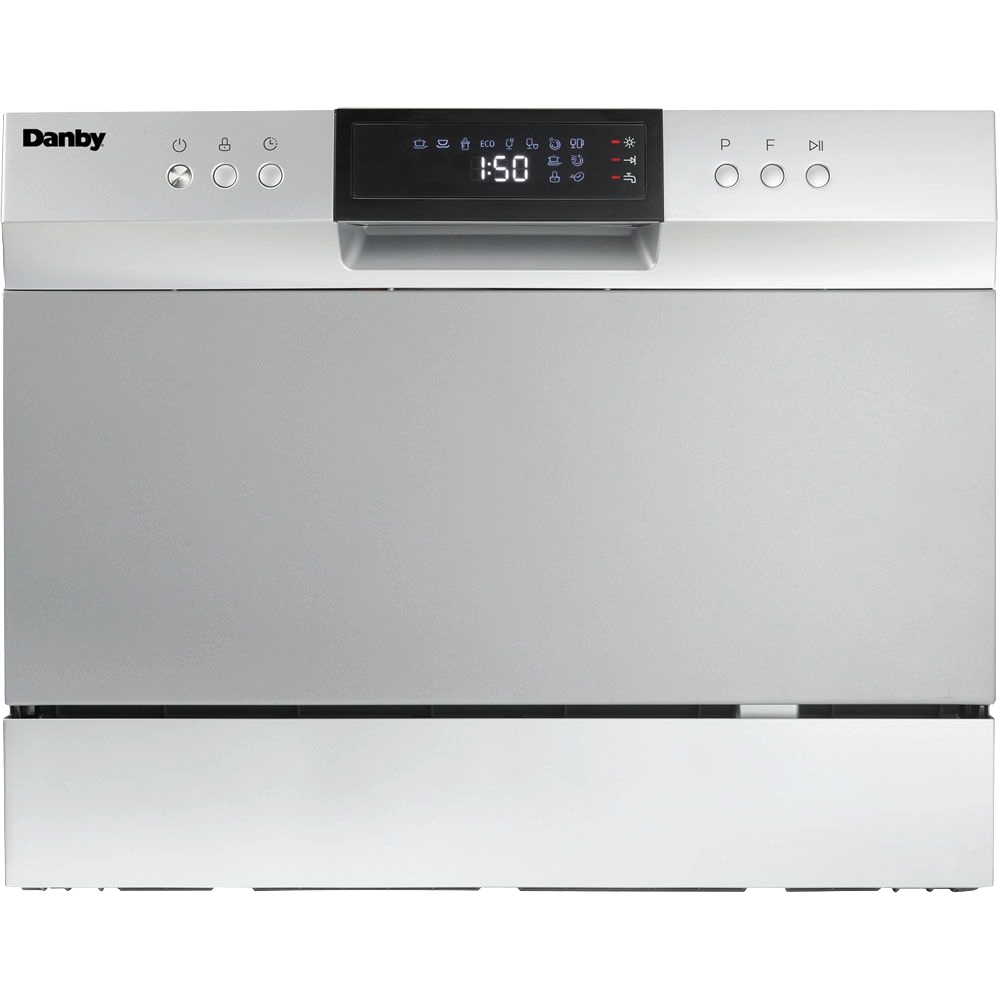 Countertop Dishwasher, 6 Place Setting, 8 Wash Cycles, SS Interior