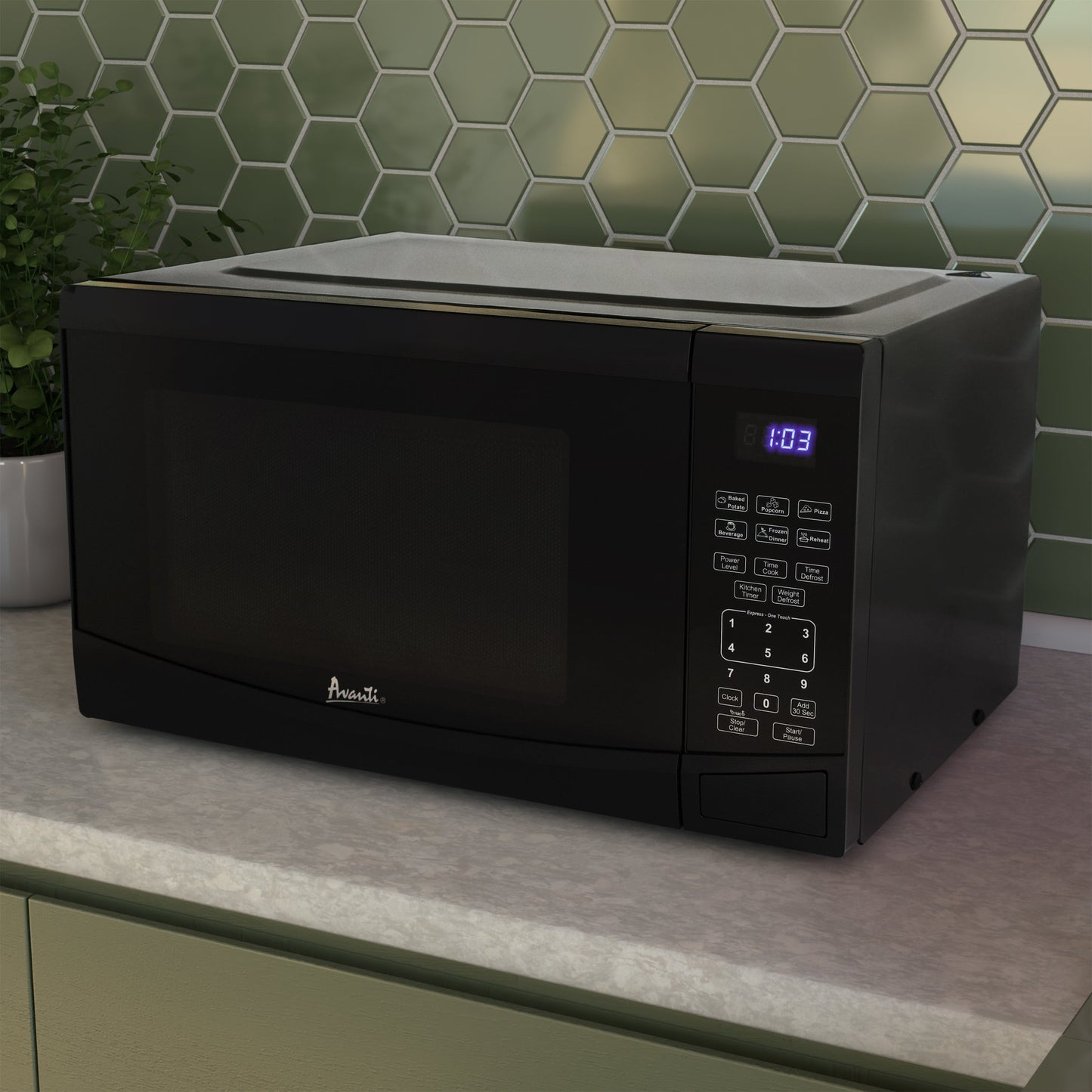 Avanti Countertop Microwave Oven, 0.9 cu. ft. - Black