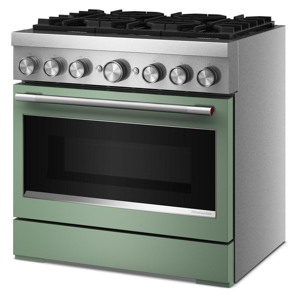 36-Inch 6 Burner Commercial-Style Dual Fuel Range with No Preheat Air Fry Mode