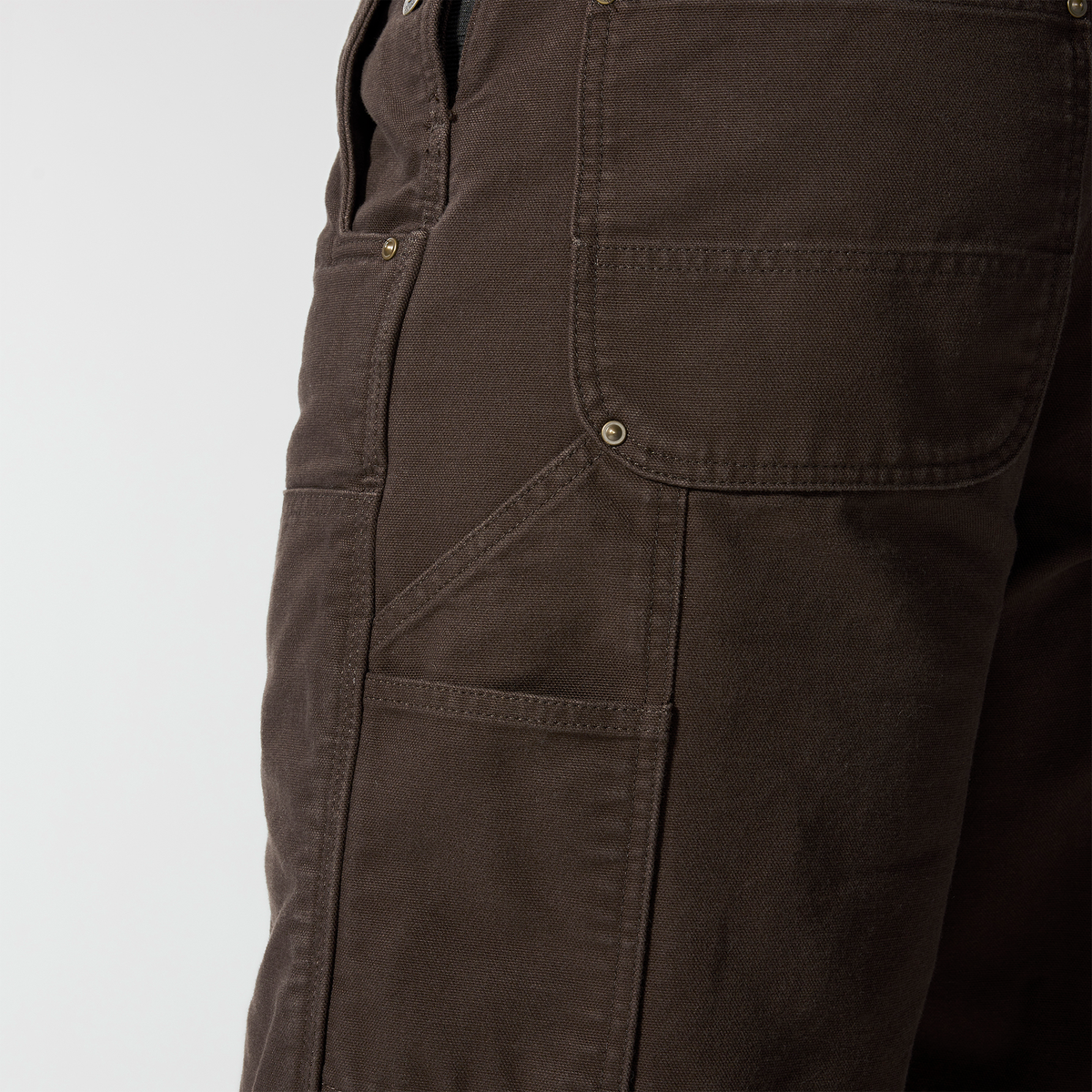 Carhartt Washed Duck Insulated Bib Overall - Dark Brown, 3XL