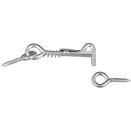 Steel safety gate hook and eye bolt with zinc finish for hardware, fasteners, and home improvement projects under $25 collections