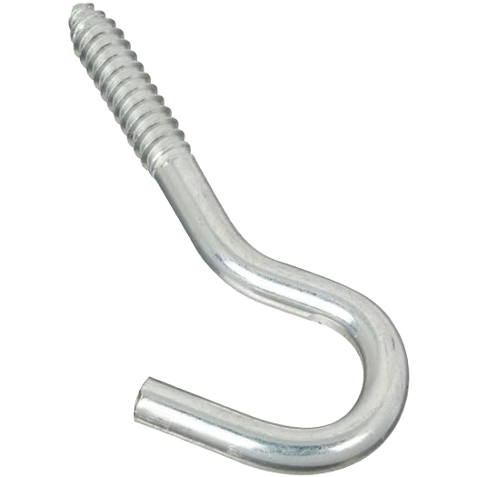 Steel screw hook with lag screw threads for secure hanging in hardware and fasteners collections under $50