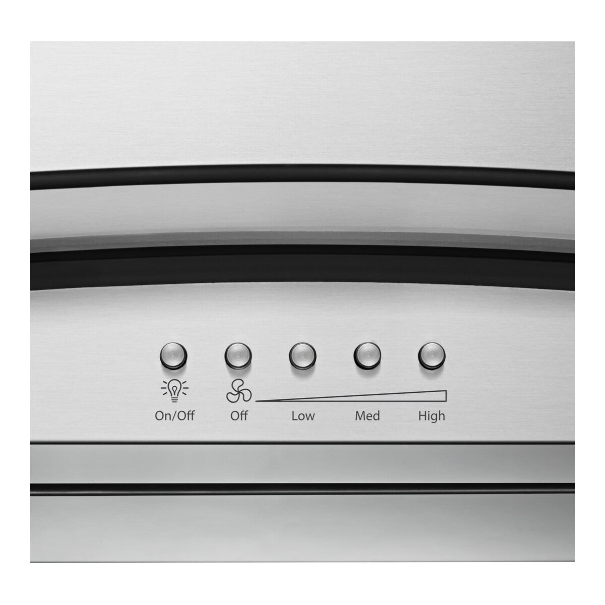 36" Modern Glass Island Mount Range Hood