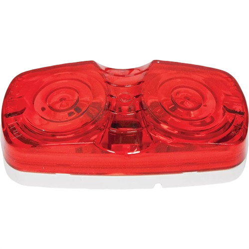 Red rectangular dual bulb clearance light for trailers and automotive use in car and truck accessories collection
