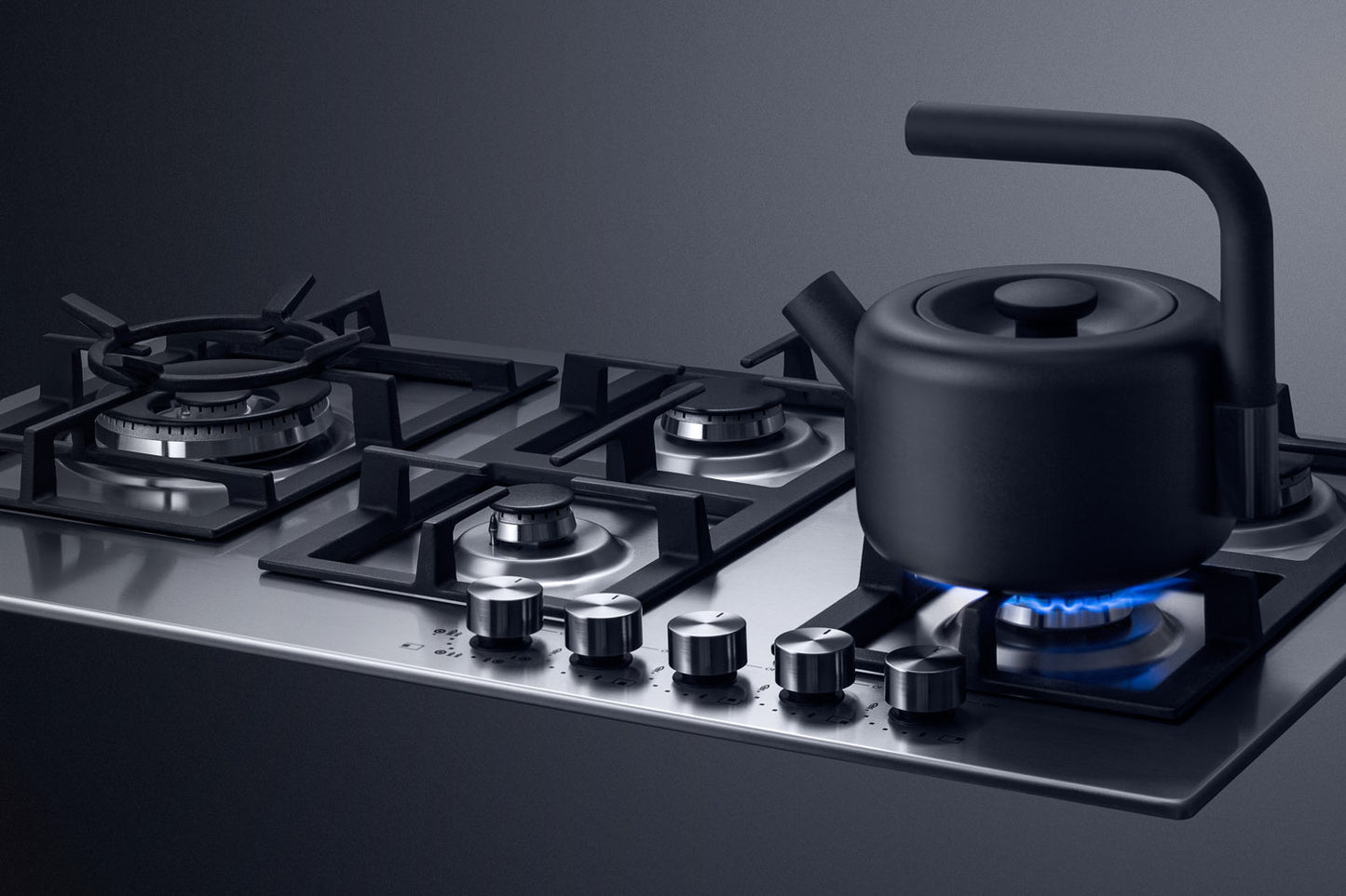 34" Wide 5-Burner Gas Cooktop In Stainless Steel