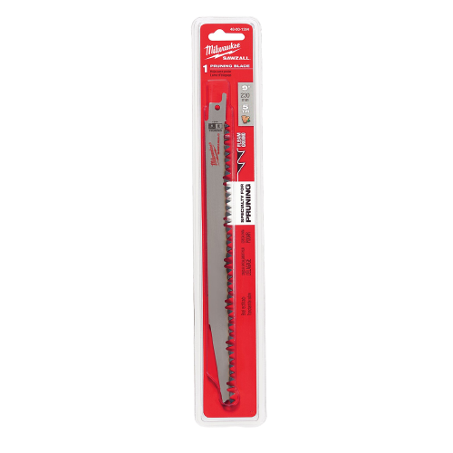 Milwaukee pruning saw blade with 9-inch length and 5 teeth per inch for clean cuts in home improvement tasks
