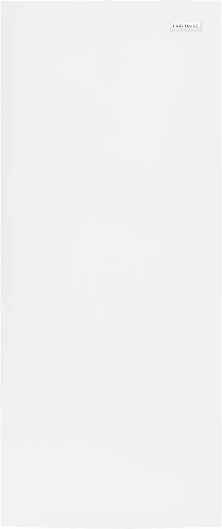 Tall white upright freezer with smooth front panel and discreet brand badge, featured in Freezers & Ice Makers, Kitchen & Kitchenware, and Appliances collections.