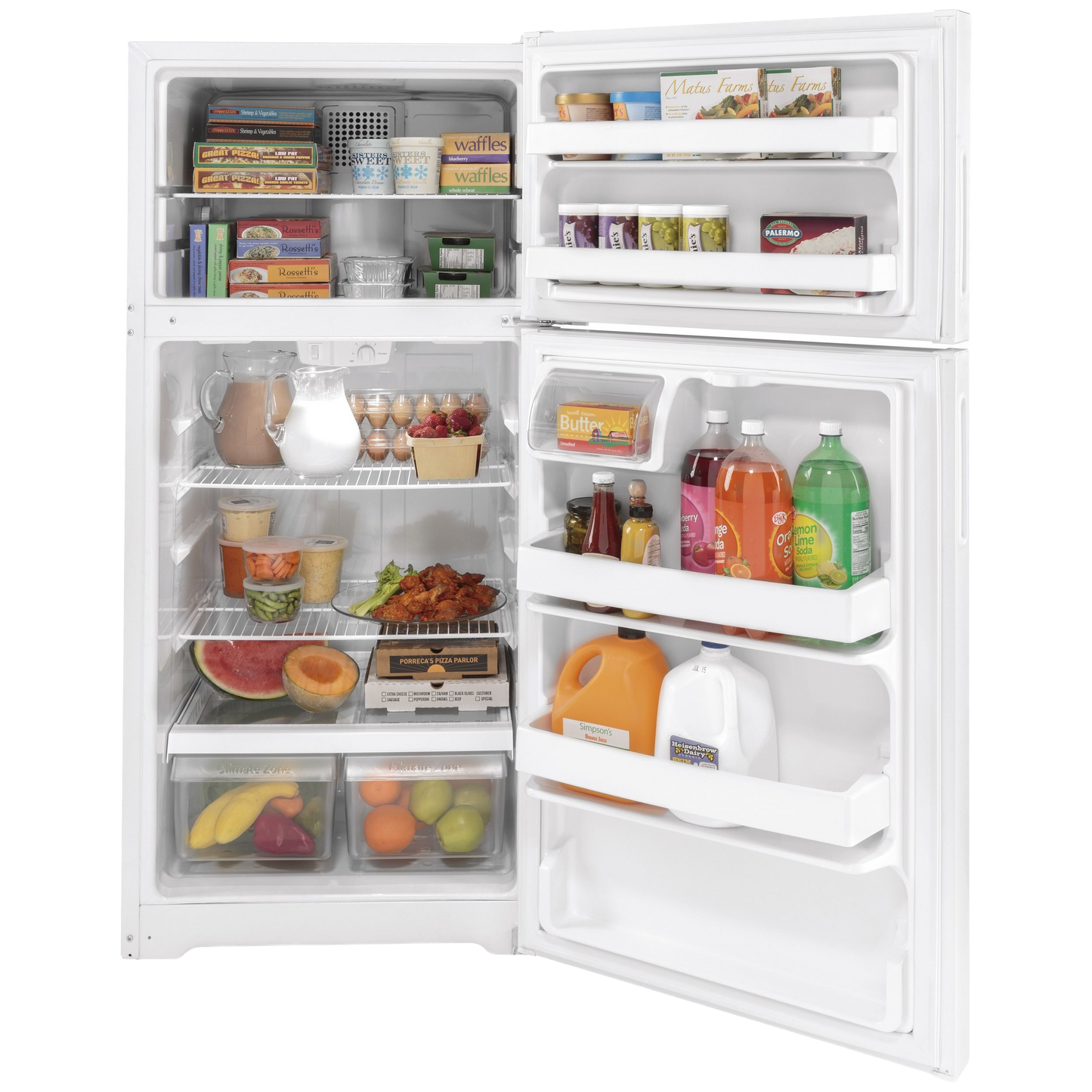 Hotpoint® ENERGY STAR® 15.6 Cu. Ft. Recessed Handle Top-Freezer Refrigerator