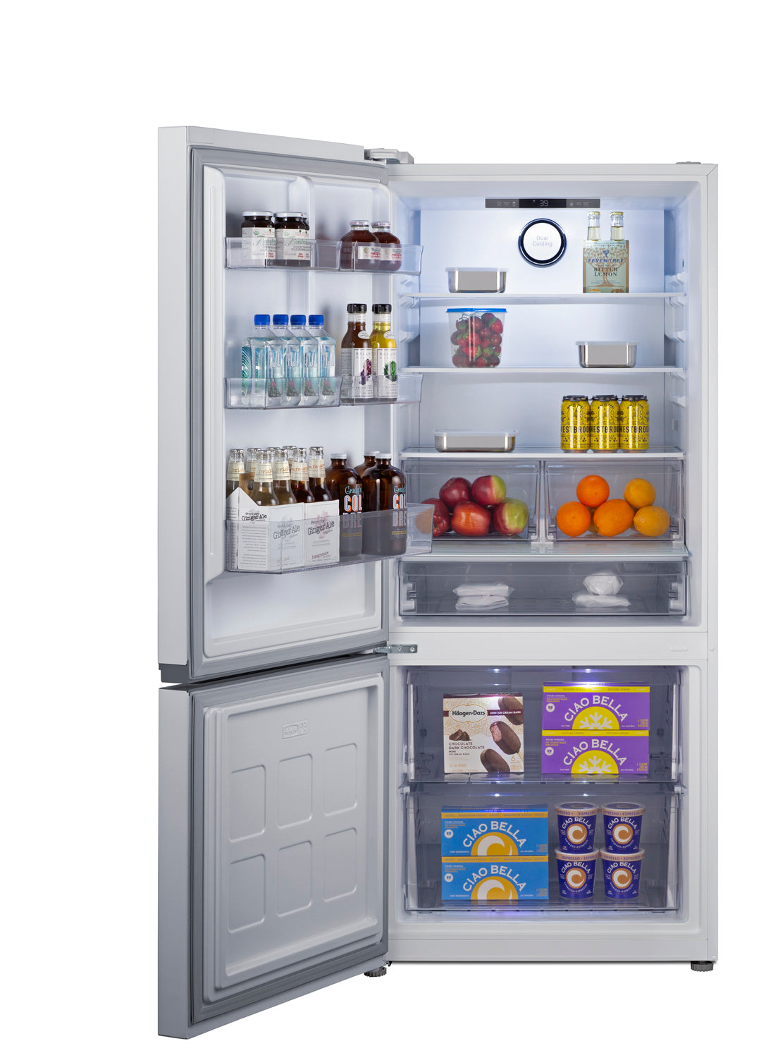 30" Wide Bottom-Mount Refrigerator-Freezer, Counter Depth