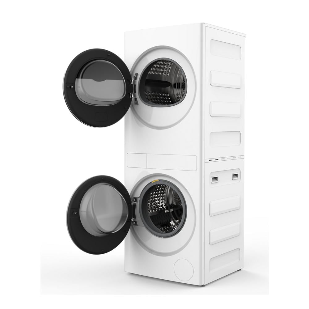 Compact ENERGY STAR® Ventless Heat Pump Laundry Tower with 2.7-cu ft Washer and Electric 4.3-cu ft Dryer