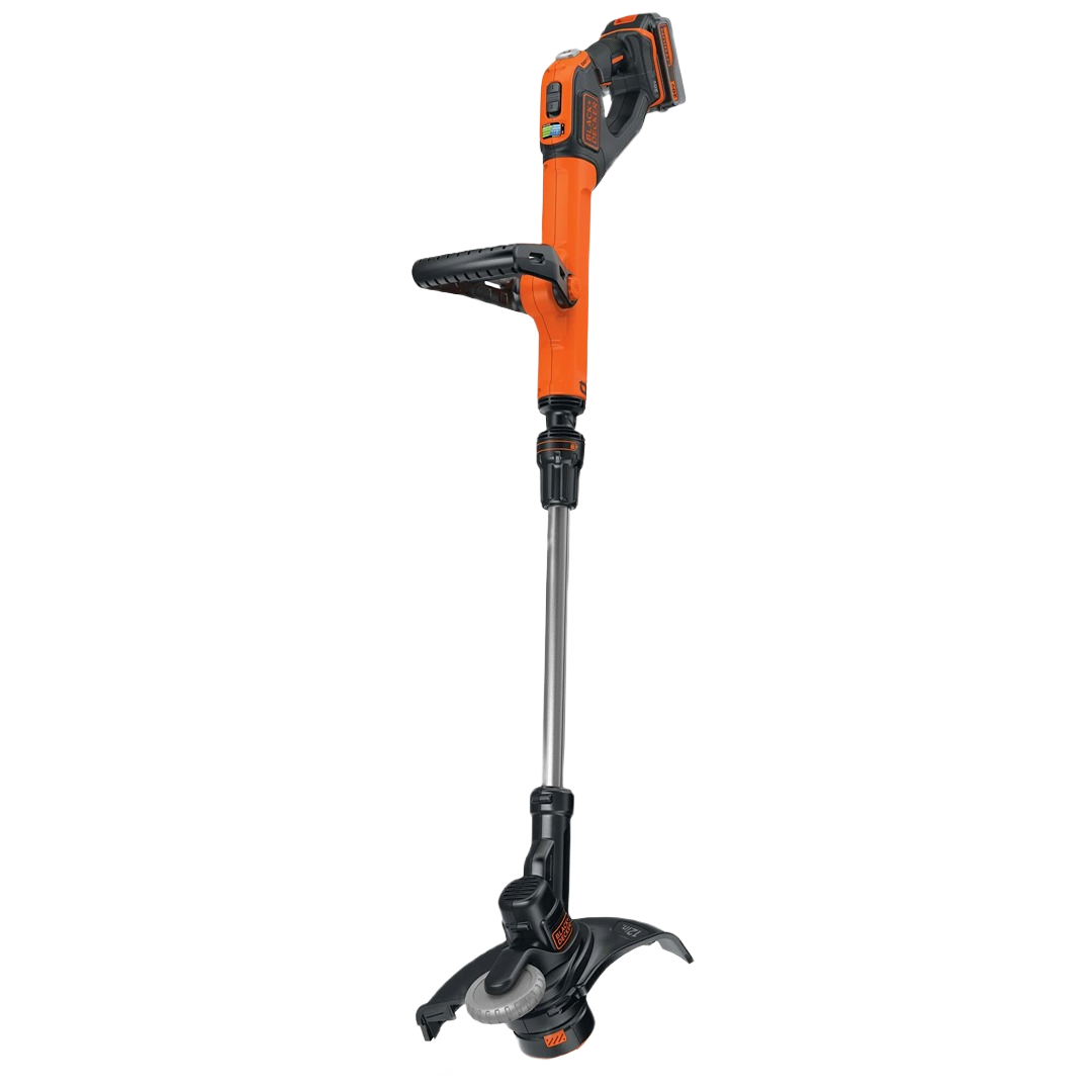 Orange and black cordless string trimmer and edger for lawn care in outdoor power equipment and garden tools collections