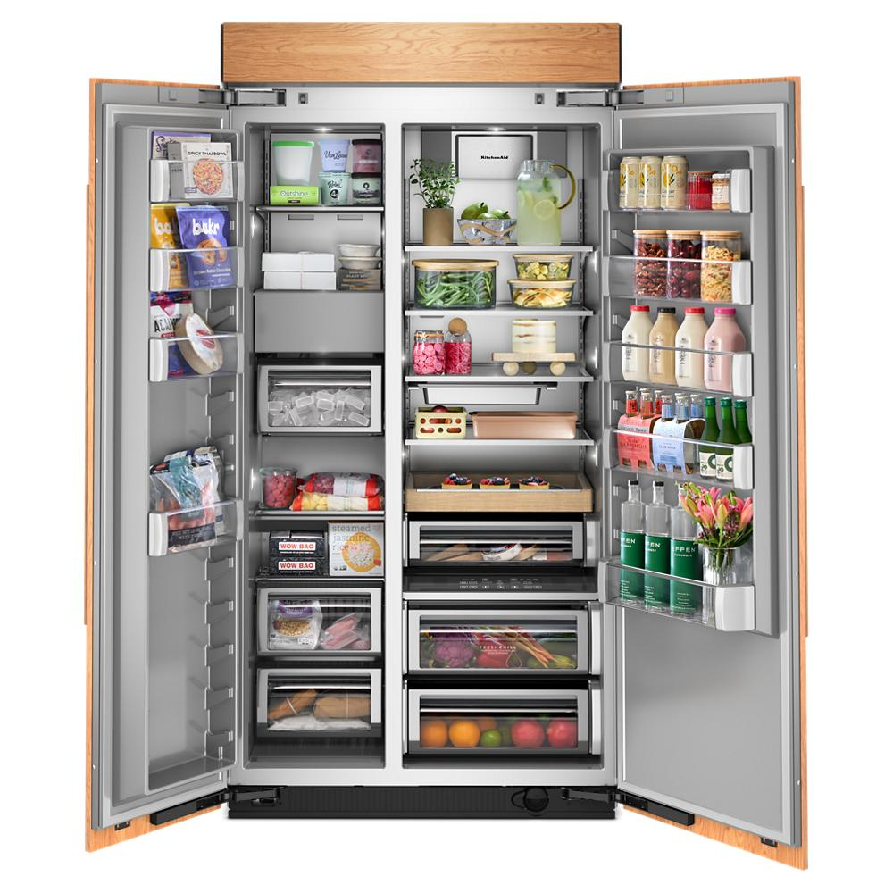 25.5 Cu. Ft. 42-Inch Built-In Panel-Ready Side-by-Side Refrigerator with Signature Platinum Interior