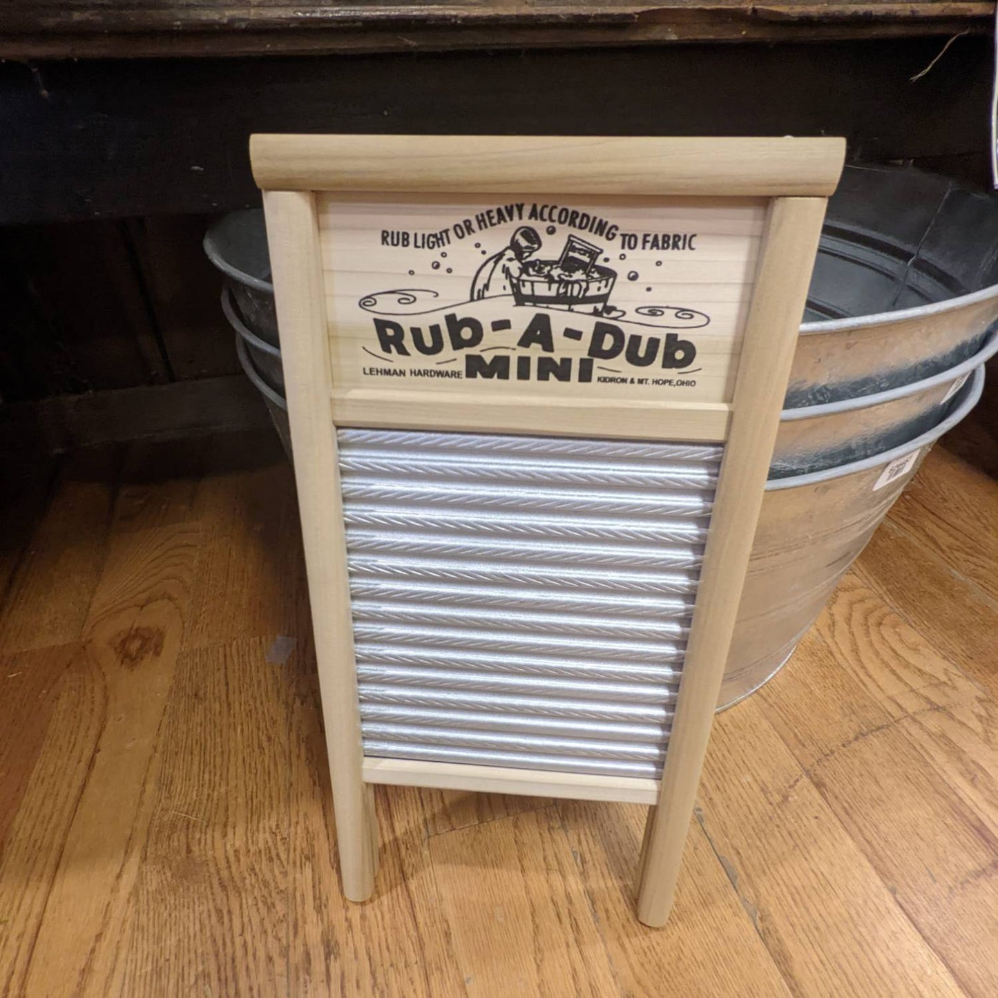 Mini tin spiral washboard with wooden frame for laundry and cleaning in Household Items and Under $50 collections