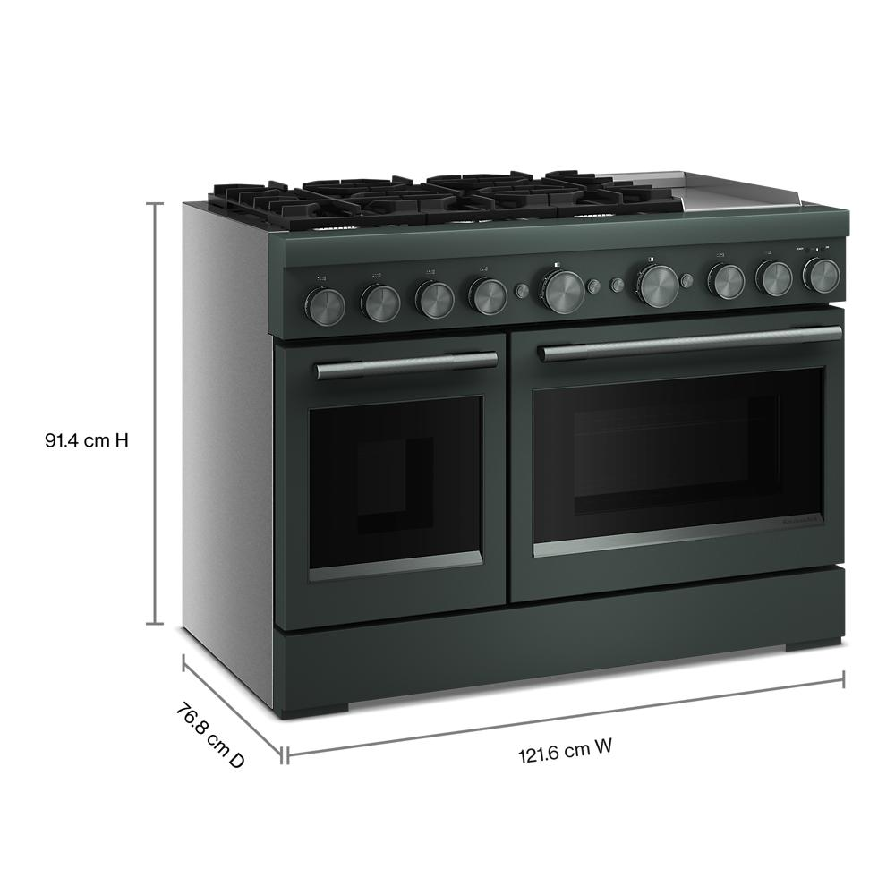 48-Inch 6 Burner Commercial-Style Dual Fuel Range with Griddle
