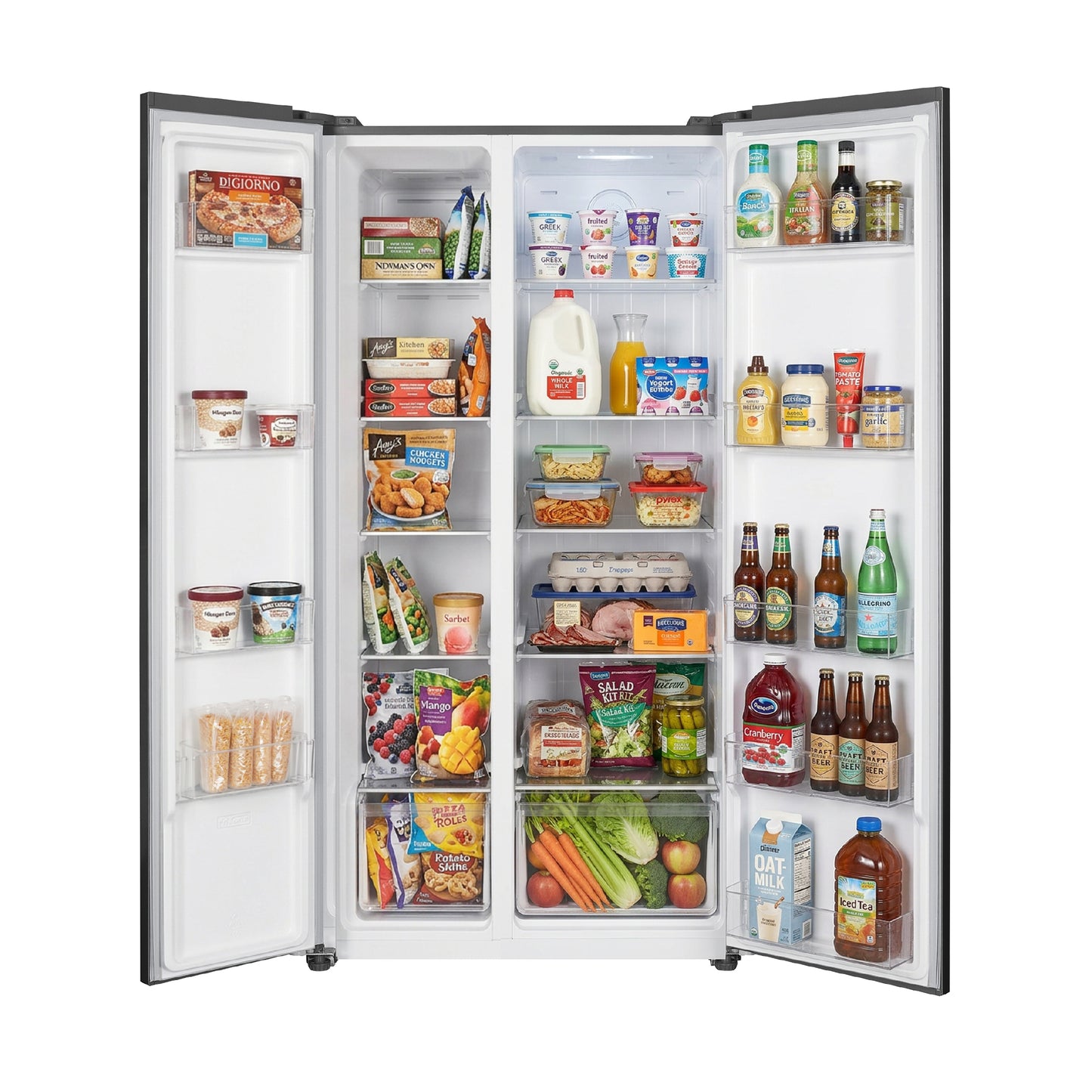 Element Electronics 21.4 cu. ft. Side-by-Side Refrigerator - Stainless Steel (ERX21FDS)