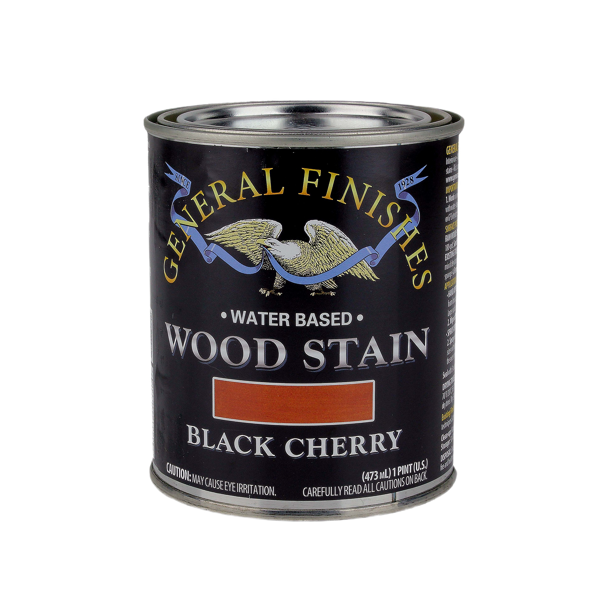 Quart can of black cherry water-based wood stain from General Finishes in Stains & Sealers collection