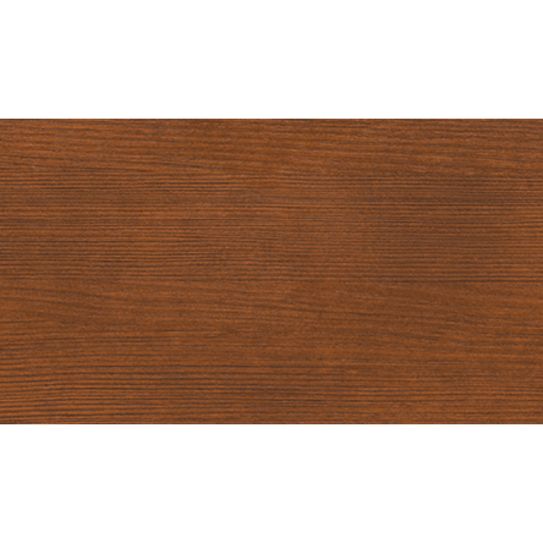 Smooth wood surface with rich oak brown stain highlighting natural grain for exterior use in stain and sealer collections