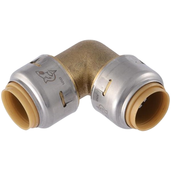 Brass 90-degree push-to-connect elbow fitting for plumbing in pipes and push fittings collections under $50