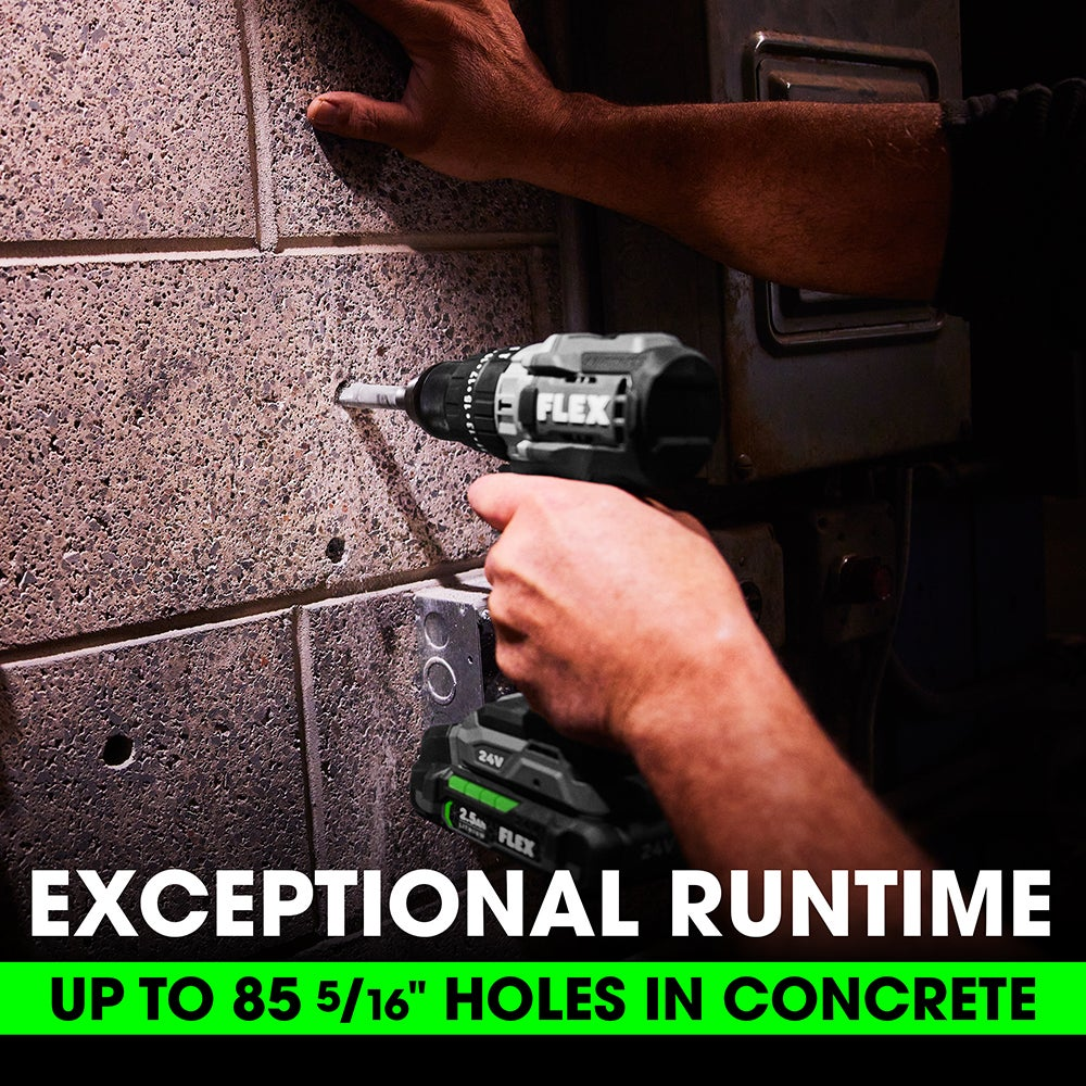 FLEX 24V 1/2" 2-Speed Hammer Drill (Tool Only)