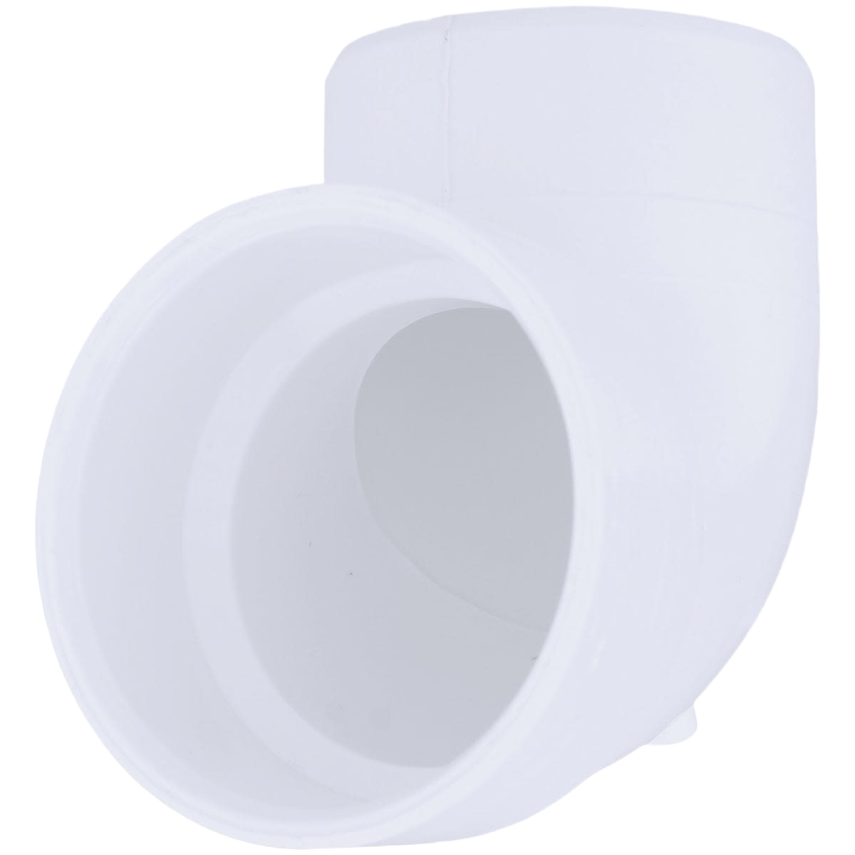 White PVC 90-degree vent street elbow fitting for pipes in plumbing, irrigation, and home improvement collections under $50