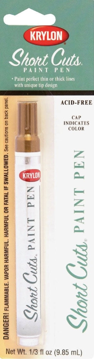 Gold leaf paint pen with fine tip for detailed craft projects in Specialty Paint and Paint & Supplies collections under $50