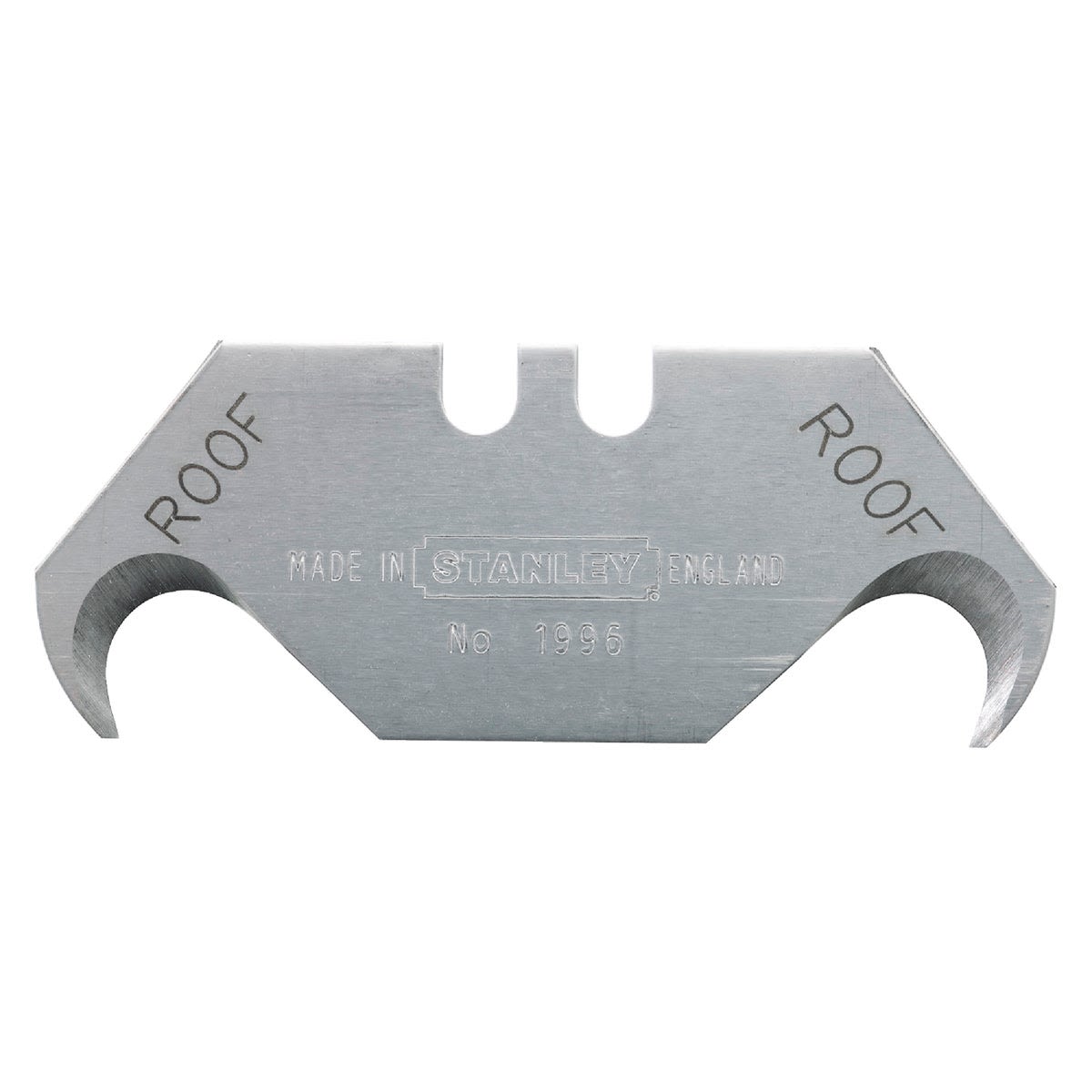 Heavy-duty roofing utility knife blade with dual hooks for cutting shingles and felt in woodworking and cutting tools collections under $50