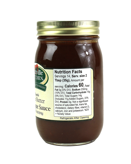 Glass jar of smoky chipotle apple butter barbecue sauce in sauces and grilling collections