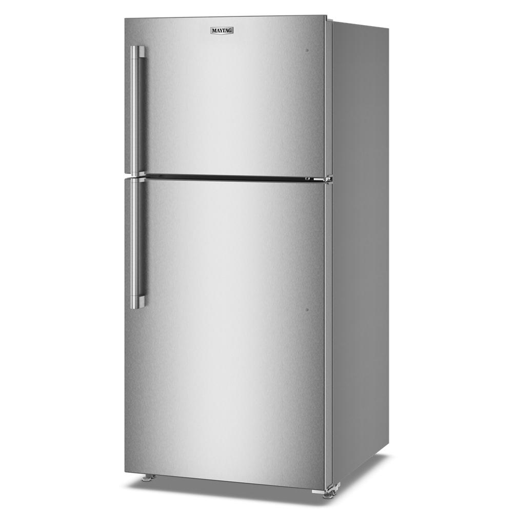 Stainless steel 30-inch wide top freezer refrigerator with vertical handles from Refrigerators and Home Improvement collections