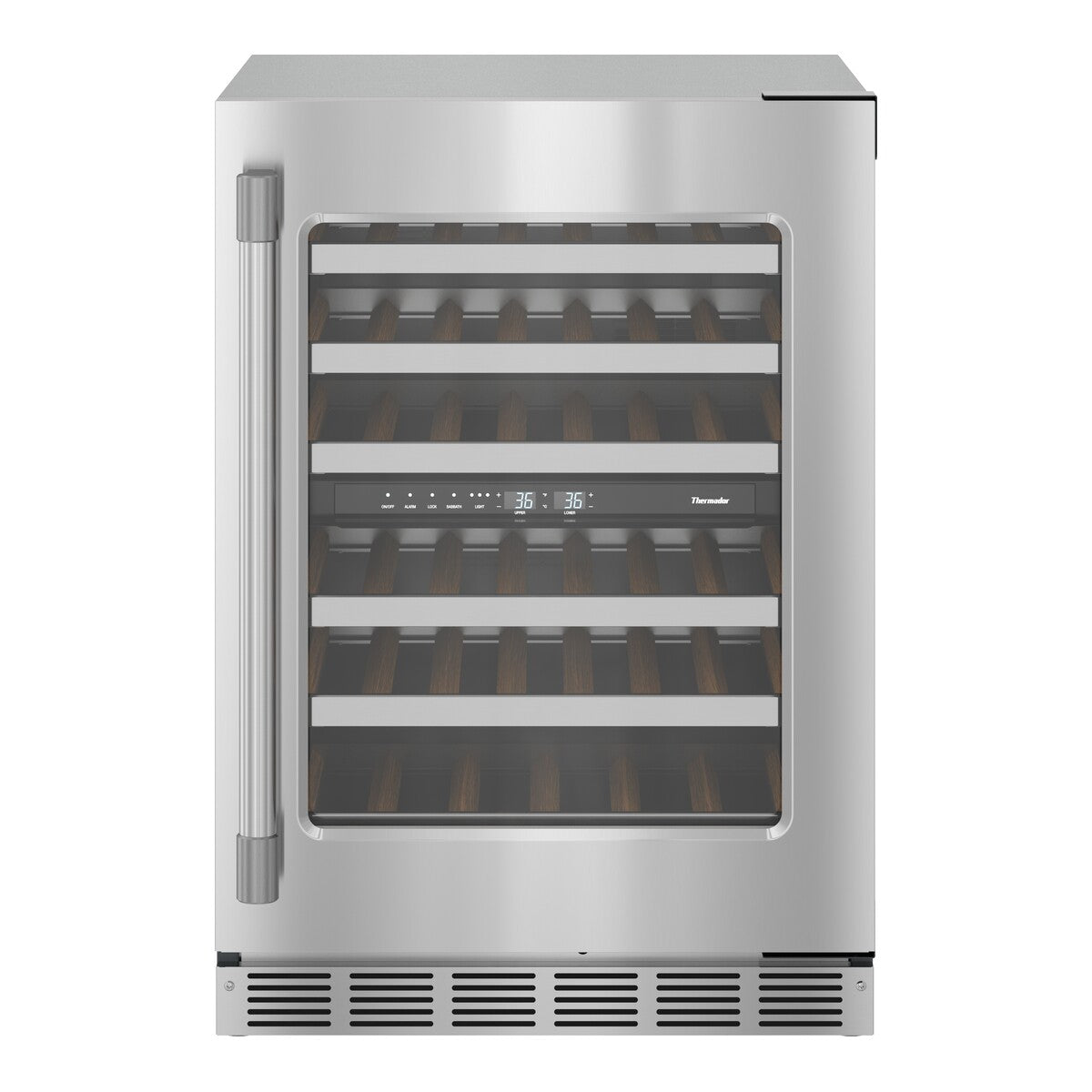 Freedom®, Under Counter Wine Cooler with Glass Door, 24'', Stainless Steel, Right Hinge