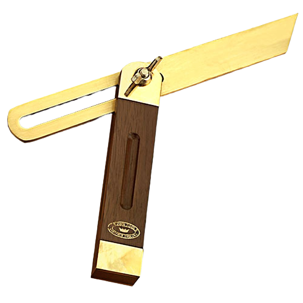9-inch sliding bevel with rosewood handle and brass parts for accurate angle measurement in woodworking tools and hand tools collections