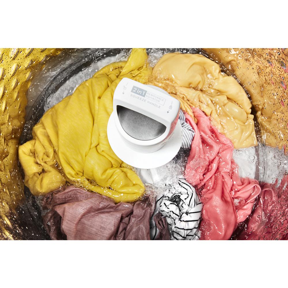 Top load washer drum with 2 in 1 removable agitator washing colorful fabrics in appliances and washers collection