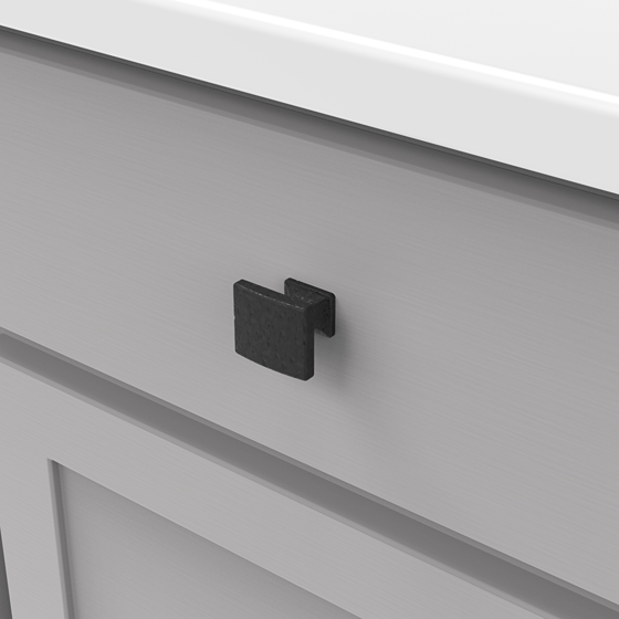 Black iron forge cabinet knob with farmhouse-inspired design for hardware and furniture accessories under $50