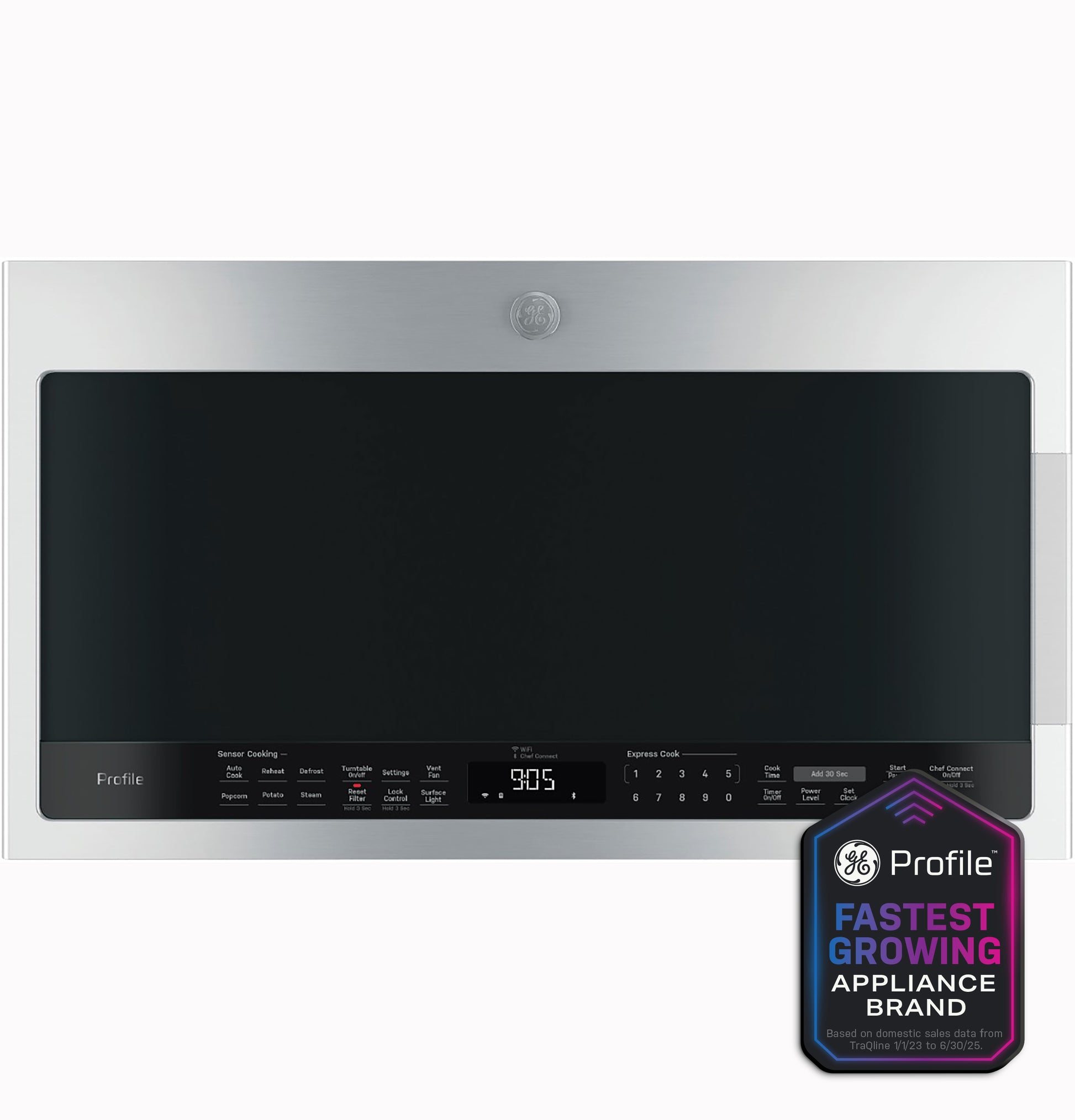 Stainless steel over-the-range microwave with digital sensor controls from kitchen appliances collection