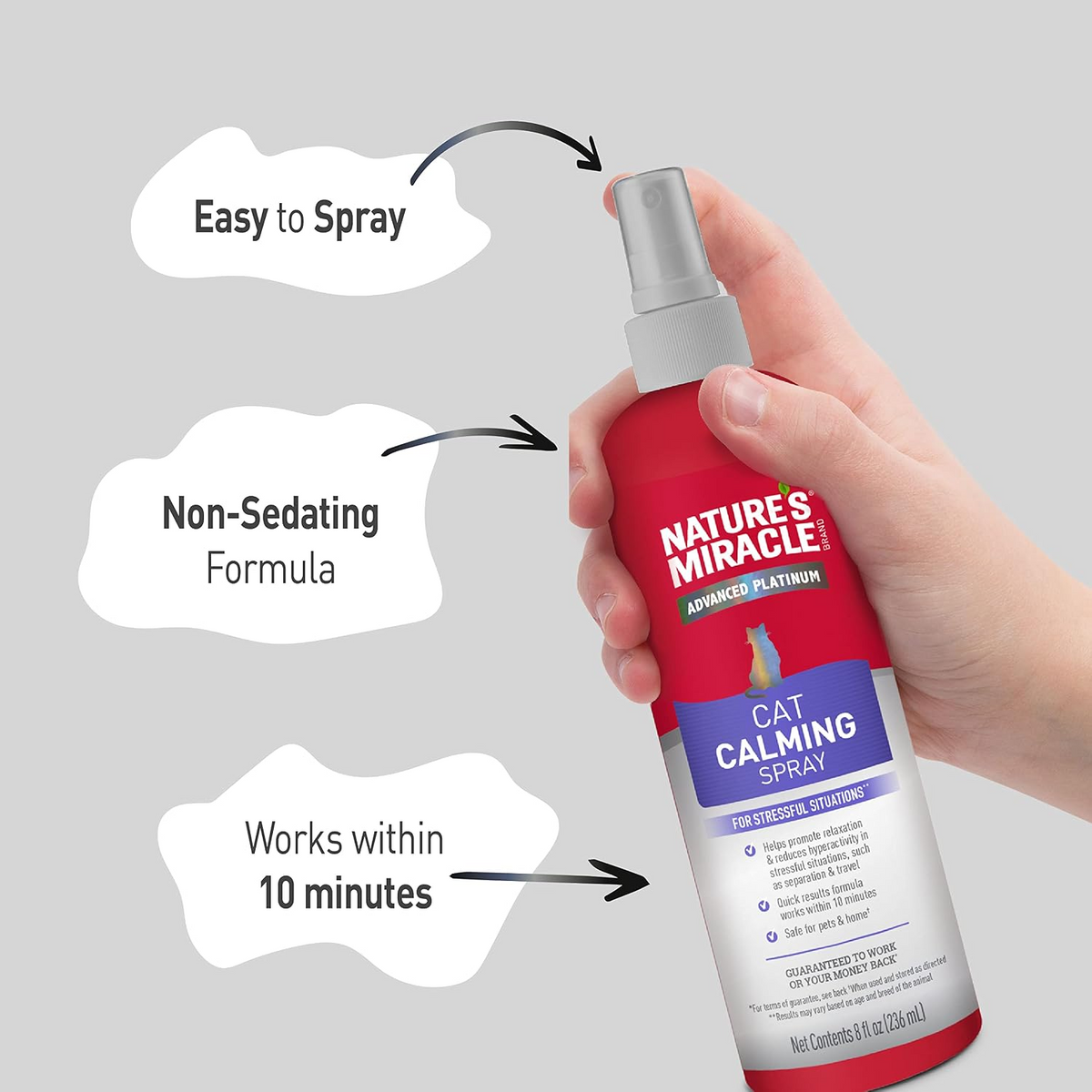 Nature's Miracle Cat Calming Spray, Stress-Reducing Formula, 8 oz