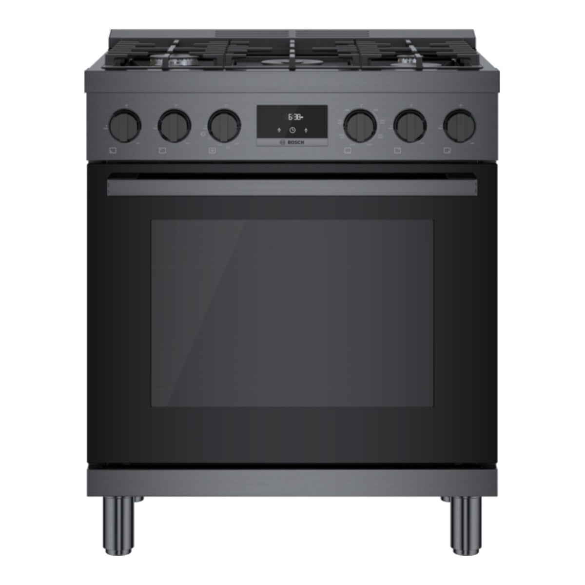 800 Series, Dual Fuel Freestanding Range, 30'', Black Stainless Steel