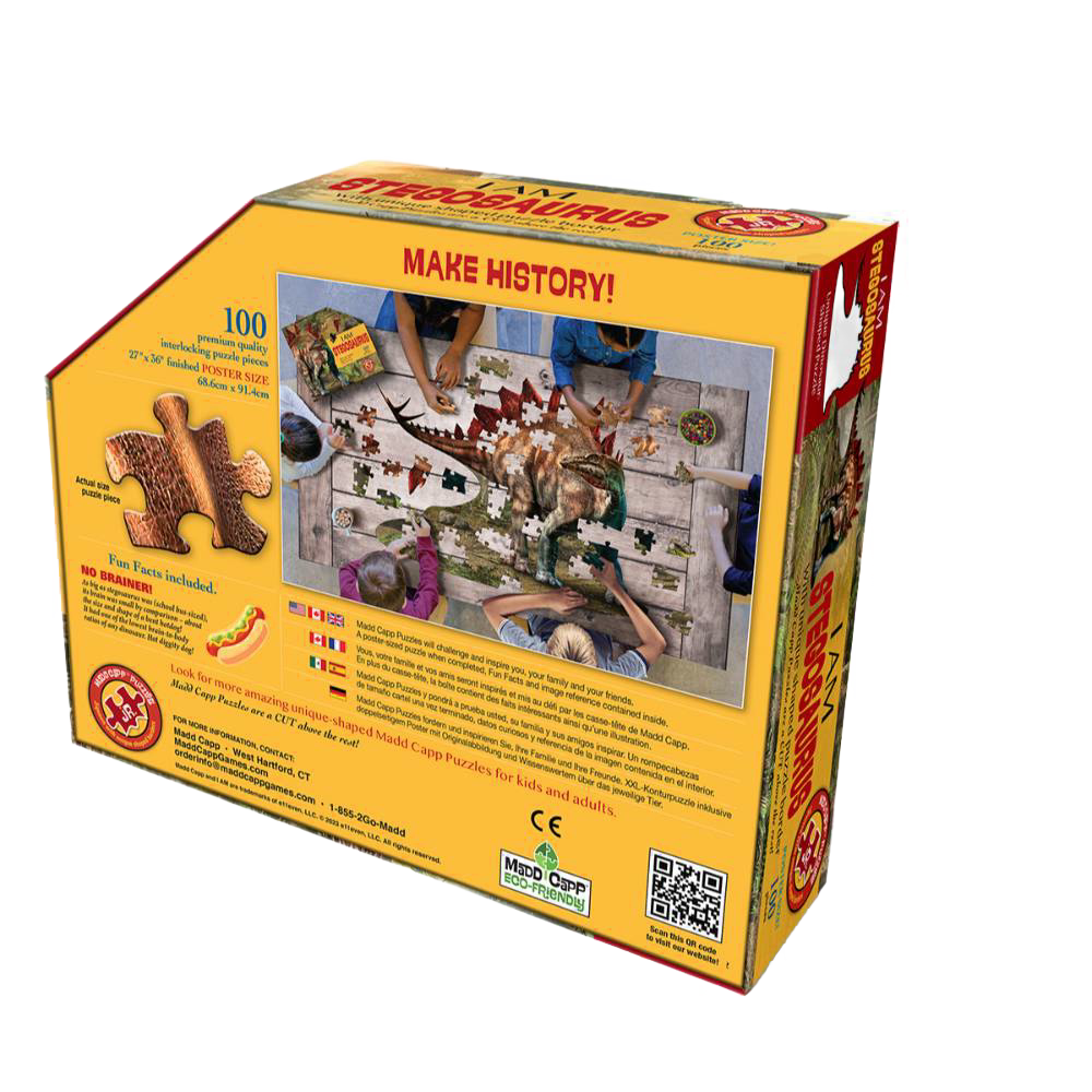 Puzzle box with 100-piece dinosaur design for Toys & Games and Puzzles in affordable collections under $50 and $100