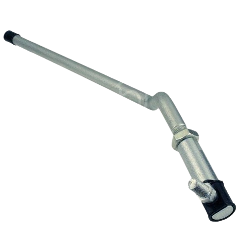 Metal adjustable drag link with threaded joint and protective end cap for agricultural or heavy equipment use