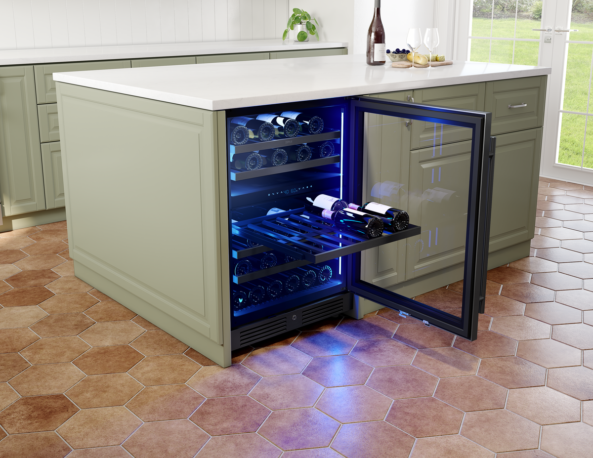 Presrv Wine Cooler, 24in UC, Blk SS+Gls,Rvs Dr, 2Z