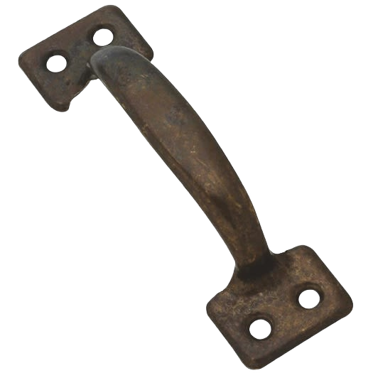 Antique brass window sash lift with curved steel design for Doors & Windows and home improvement collections under $50