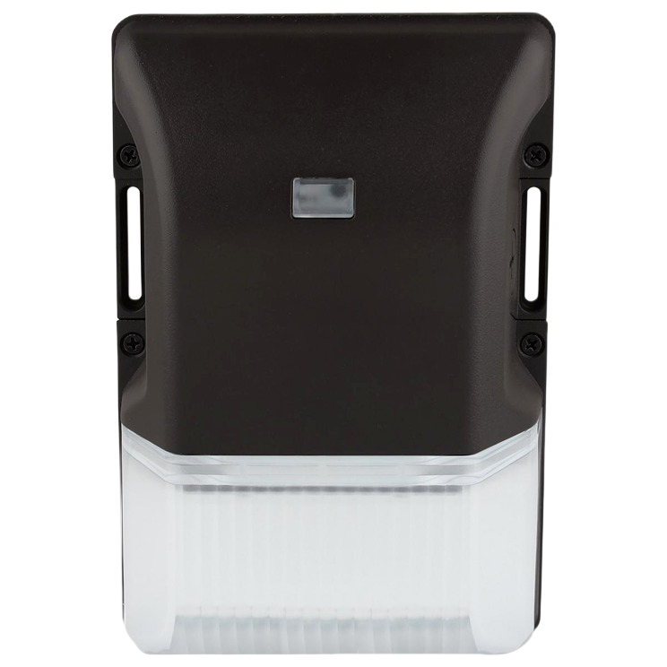 Small black LED wall pack with photocell sensor for outdoor wall lighting in home improvement under $100