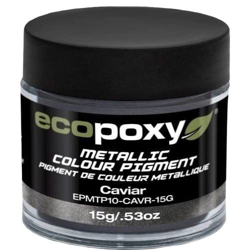 Small jar of metallic color pigment in caviar shade for wood sealers and finishing supplies under $50 collections