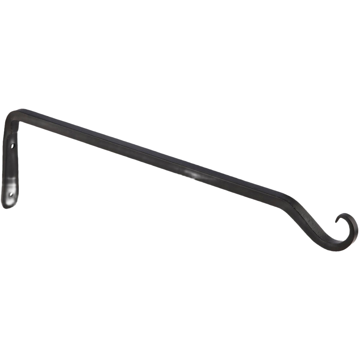 Black powder-coated wrought iron plant hanger bracket for outdoor living and lawn and garden use under $50 collections