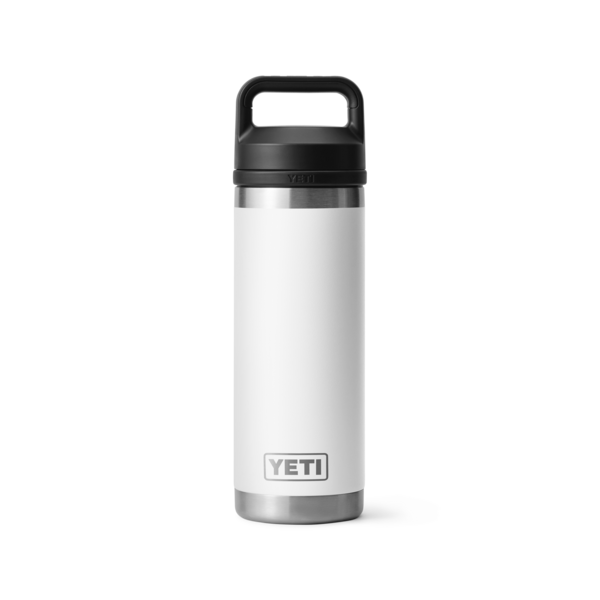 White stainless steel insulated 18 oz bottle with black chug handle cap from Drinkware and Kitchen & Kitchenware collections under $50