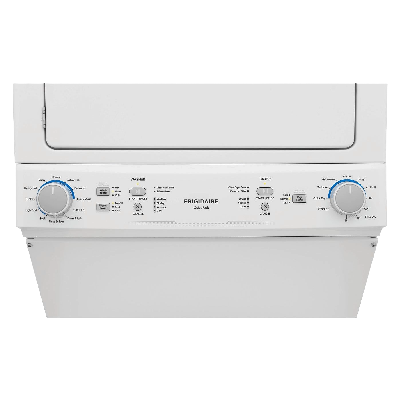 Electric Long Vent Stacked Laundry Center - 3.9 Cu. Ft Washer and 5.5 Cu. Ft. Dryer