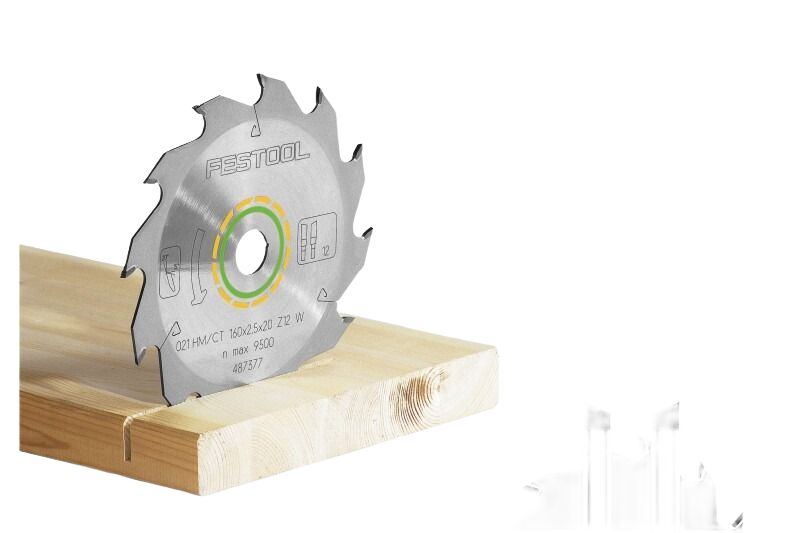 Carbide-tipped circular saw blade with 18 teeth for woodworking and Festool track saw accessories in tool collections